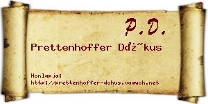 Prettenhoffer Dókus névjegykártya